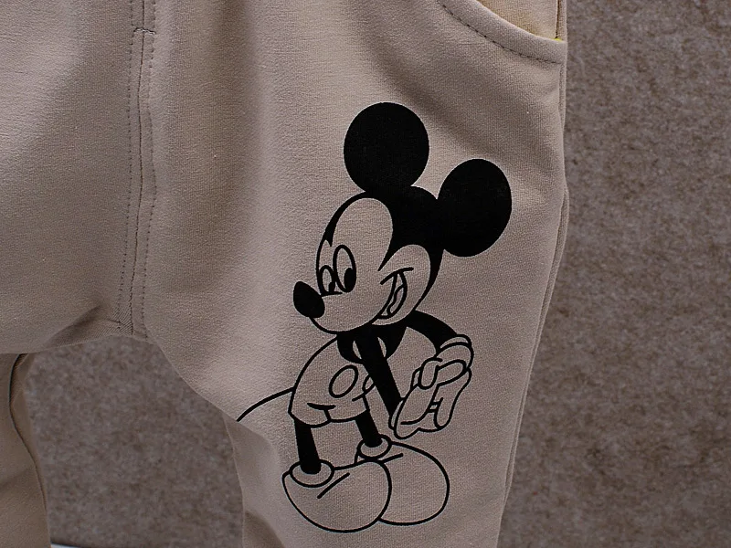 Комплекты одежды для мальчиков Детский Модный хлопковый свитер с Микки Маусом, футболка и штаны, костюмы комплекты детской одежды, костюм