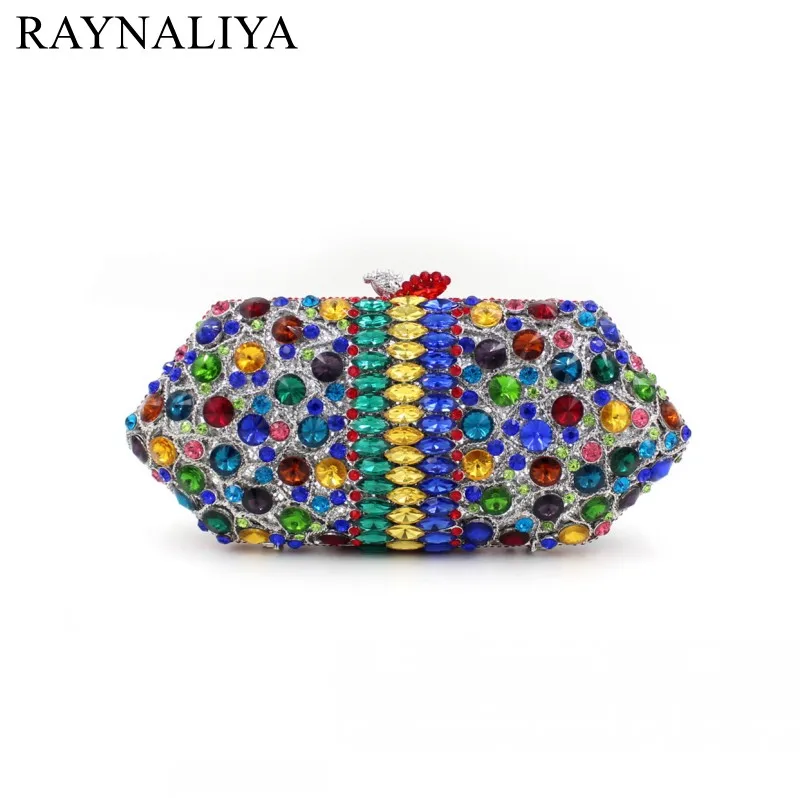 

New Women Handmade Prom Clutch Evening Bag Luxury Party Bags Lady Crystal Minaudiere Diamonds Day Clutches Smyzh-e0067