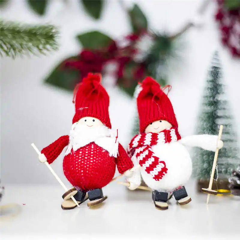 Kawaii Christmas Angel Girl Ski Pendant Christmas Tree Decoration For Home Xmas Cute Doll Party Decoration Kids Gift #2o24 (4)