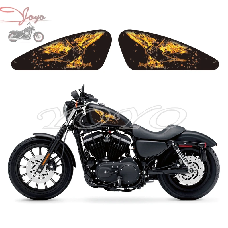 ADESIVI DECAL STICKERS SKULL CHROME HARLEY DAVIDSON X SERBATOIO MOTO CUSTOM