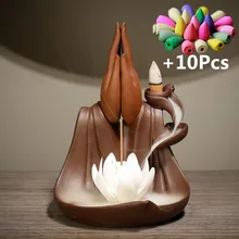 Ручной работы Керамические Zen ладан горелки украшение Фен-шуй(бесплатный подарок 10 шт