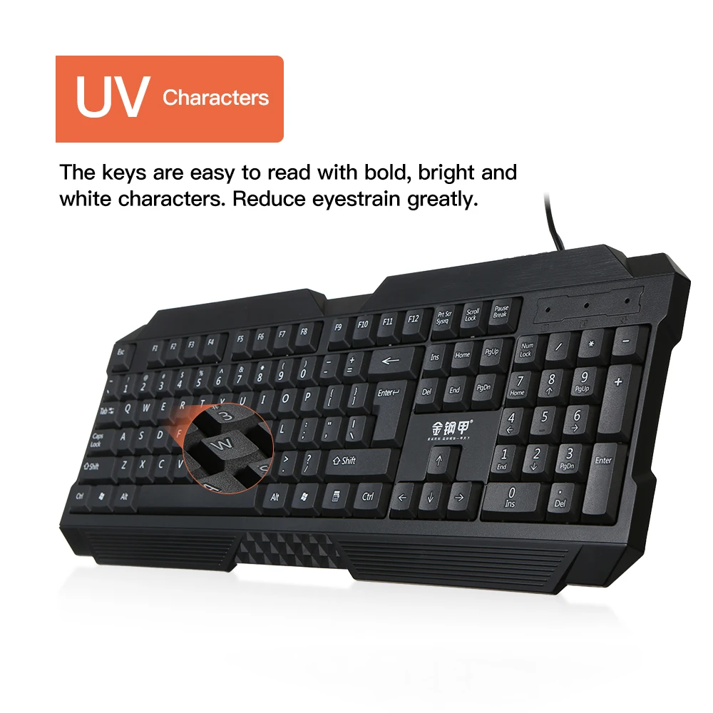 Kingangjia JK 201 USB3.0 USB Wired Gaming Keyboard Stylish Durable