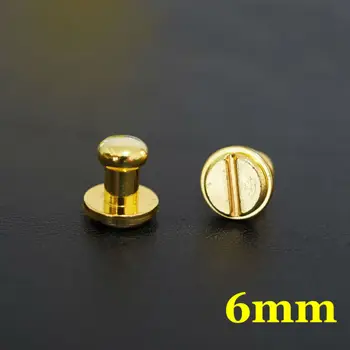 

50pc Q8-6mm Solid Brass belt screw Chicago Screw Leathercraft