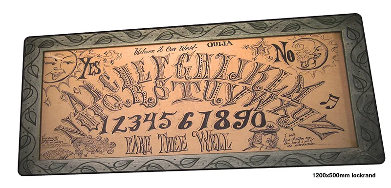 Ouija доска коврик для мыши 1200x500 мм коврики для мыши Инди-поп игровой коврик для мыши геймер эстетика персонализированные коврики для мыши Клавиатура ПК pad - Цвет: size 1200x500x2mm