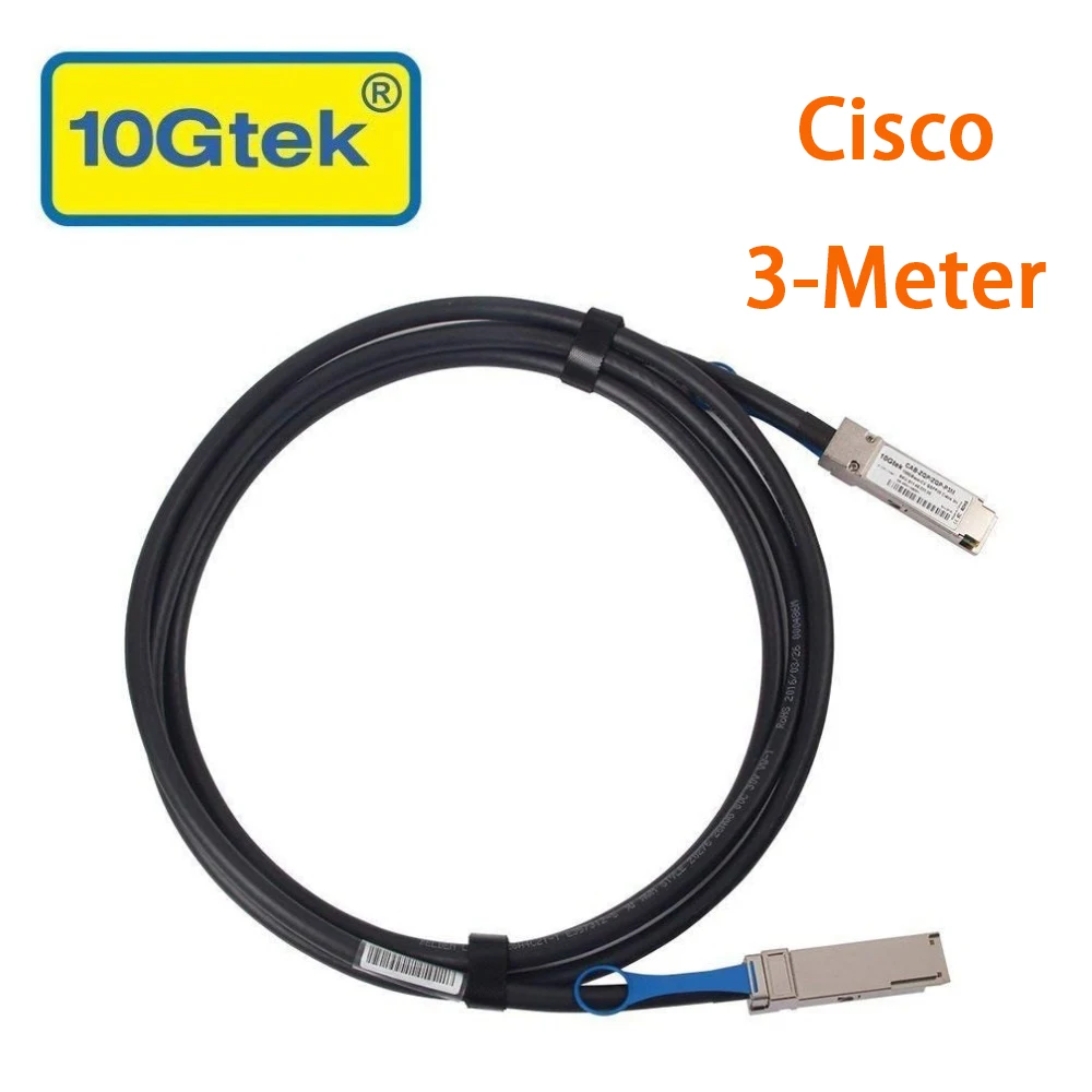 10Gtek для QSFP-100G-CU3M 3-метровый 100 ГБ/сек. QSFP28 пассивный медный кабель прямого