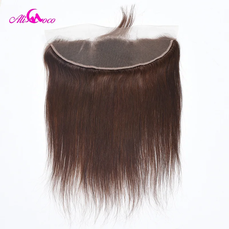 

Ali Coco Straight Hair Lace Frontal Color 4 13X4 EarTo Ear Lace Frontal Closure 100% Human Hair Remy Hair