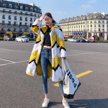 Новая плюшевая шуба из искусственного меха норки M2