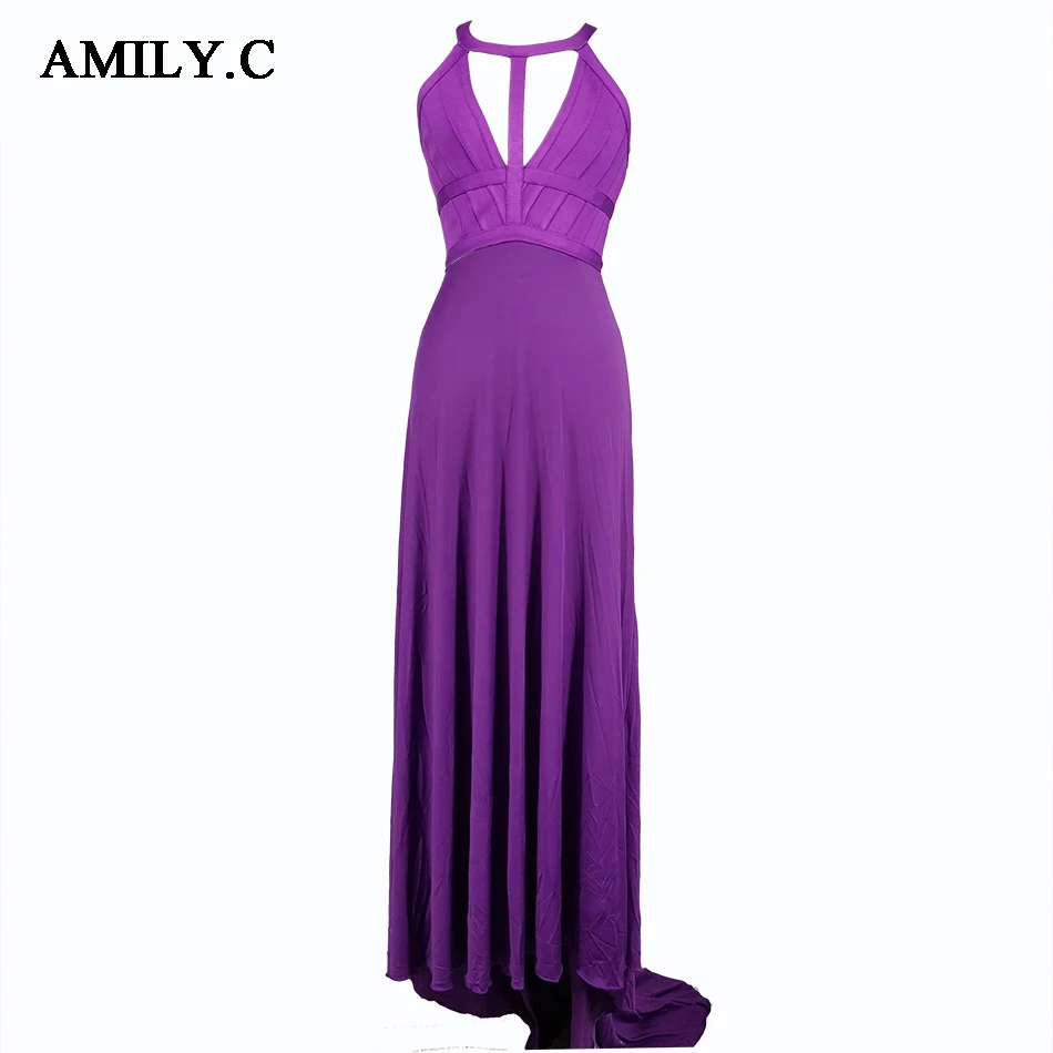 2017-Summer-Sexy-Women-purple-Maxi-new-long-dress-High-quality-Club-Dress-halter-cut-out