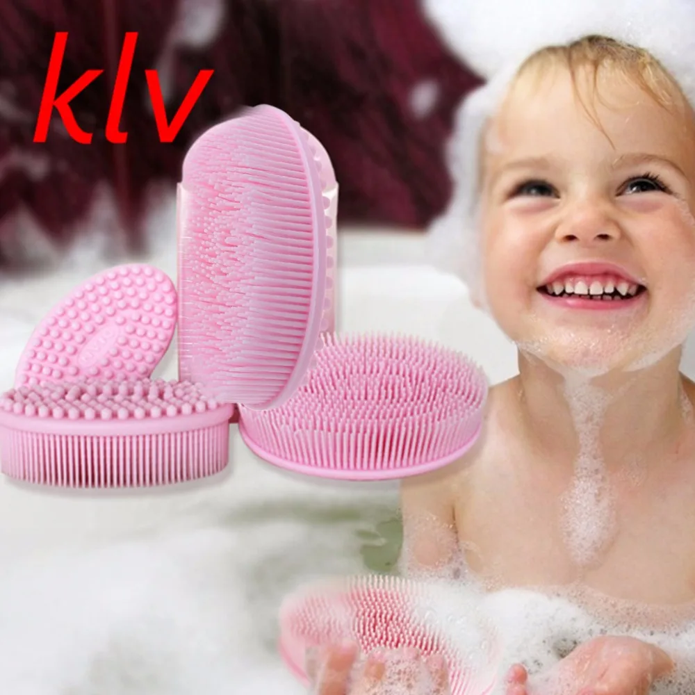 Baby Infant Bath Silicone Massage Brush Shower Shampoo Scalp Care Comb
