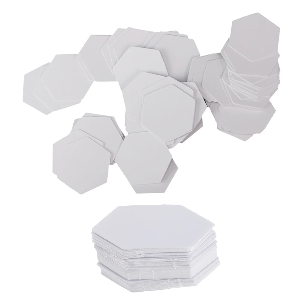 200Pcs Hexagon English Paper Piecing Quilting Templates White 26mm 42mm For Patchwork Crafts