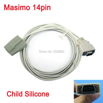 

Compatible masimo 14pin spo2 sensor reusable long cable pediatric silicon soft spo2 sensor pulse probe
