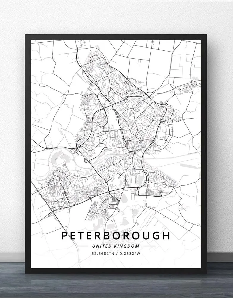 

Peterborough Plymouth Portsmouth Preston Reading Rotherham Sheffield Southampton Southend-On-Sea United Kingdom Map Poster