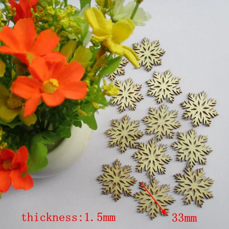 

100pcs/set 33mm wholesale high quality pendant die cutting Angle wooden Christmas decorations Wedding decoration 1179