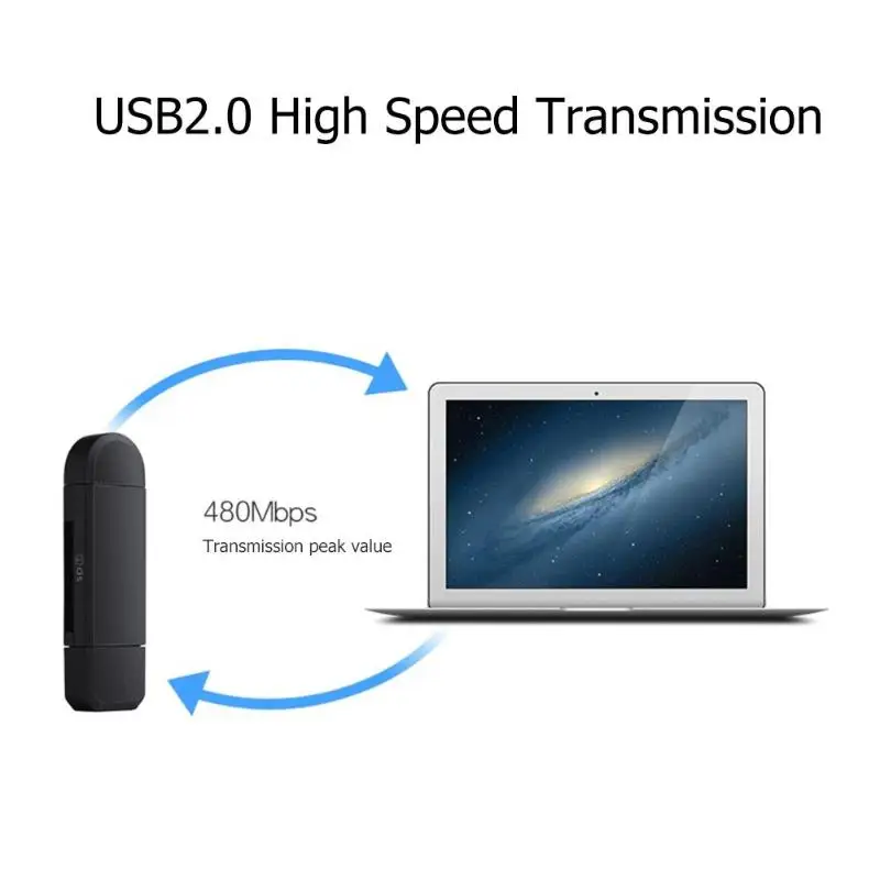 2в1 Многофункциональный USB кард-ридер Micro USB OTG к USB2.0 адаптер SD кард-ридер для Android телефона планшета ПК Memery Reader