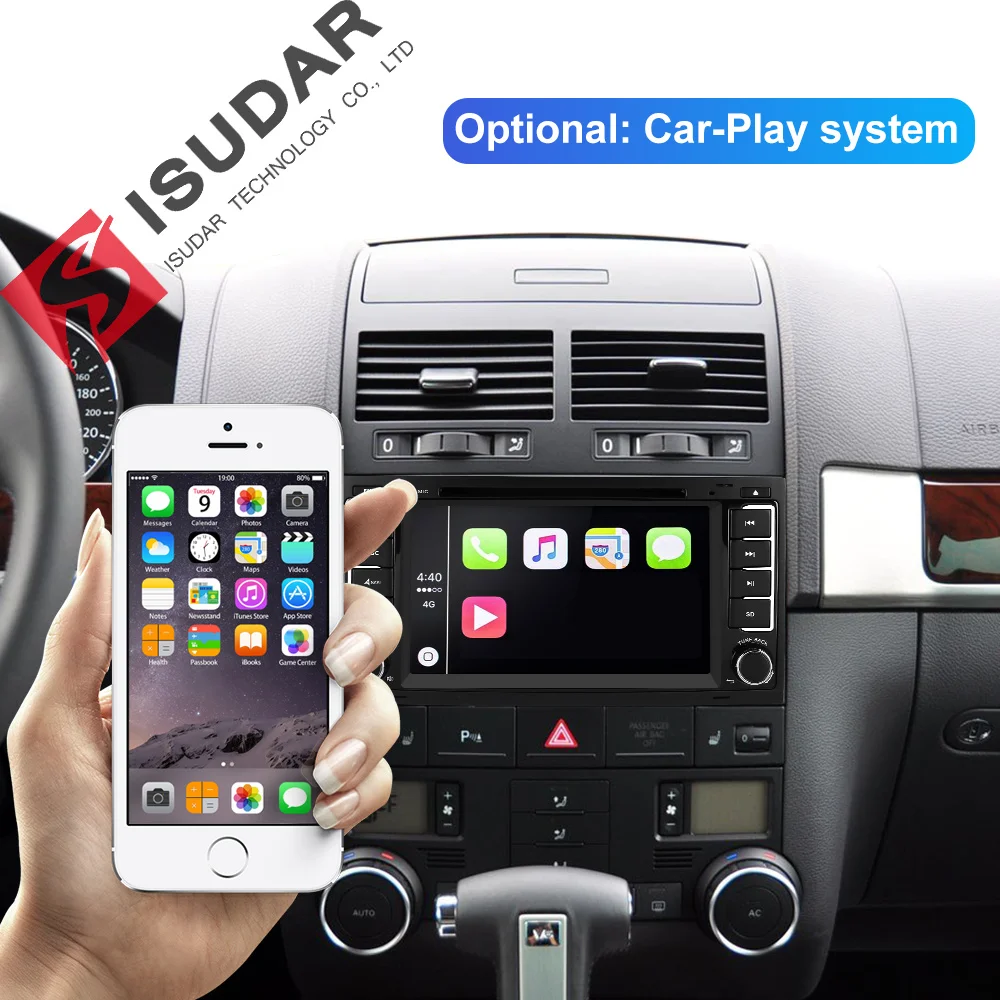  Isudar 2 Din Auto Radio Android 9 For Volkswagen/Touareg Octa Core RAM 4G ROM 64GB Car Multimedia D