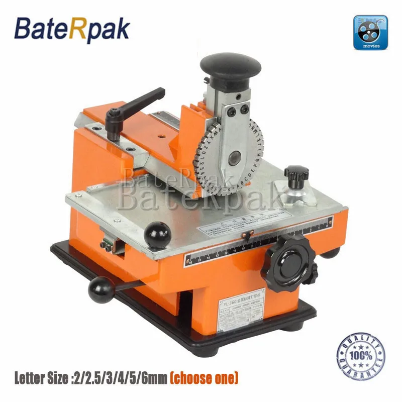 

YL-360 Semi-automatic manual marking machine,aluminum labeling coding machine,equipment parameter label printer(3mm font plate)