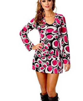 FREE SHIPPING Ladies 60s 70s Retro Hippie Go Girl Disco Costume Fancy Dress Hen Xmas Party Halloween Costumes In Holidays From Novelty Special FREE SHIPPING Ladies 60s 70s Retro Hippie Go Girl Disco Costume Fancy Dress Hen Xmas Party Halloween Costumes In Holidays From Novelty Special