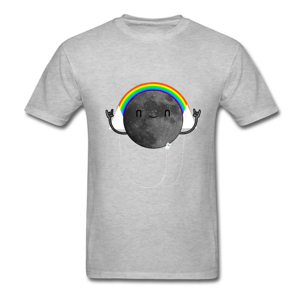 Cool O-Neck Top T-shirts Thanksgiving Day Tops Shirts Short Sleeve Latest Pure Cotton Design T Shirt Group Men The One Millionth Dark Side of the Moon Parod grey