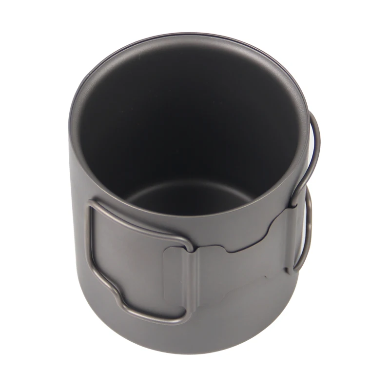 TOAKS Camping al aire libre de doble pared de 450 ml copa de plegado de titanio tazas de café CUP-450-DW