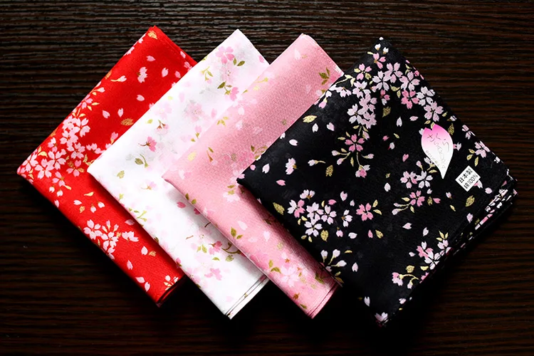 Сделано в японская Сакура платок ручной галстук хлопок тонкий Романтический Вишневый цветок
