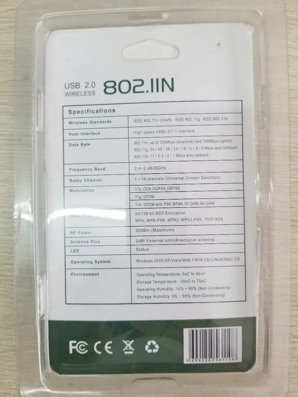 1 шт. 150 Мбит/с Внешний USB 2,0 wifi-адаптер с антенной Dongle 150 м Мини Беспроводная Соединительная плата локальной компьютерной сети 802.11b/g/n для ПК компьютера