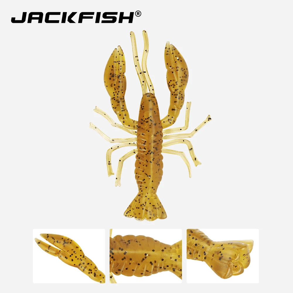 JACKFISH Мягкая приманка 57 мм/2 г светящаяся рыболовная креветка искусственный