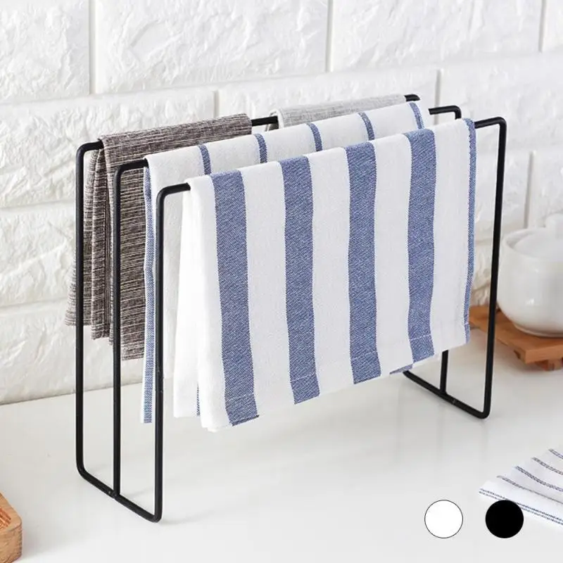 

3 Layer Towel Storage Rack Kitchen Rag Holder Hanging Cleaning Cloth Glove Tailgate Shelf For Bathroom Kitchen Accessories A30
