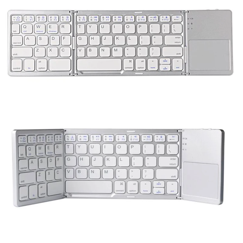 

Tri-folding Portable Wireless Bluetooth 3.0 Keyboard with touchpad Rechargeable For Galaxy Tab A SM-T585 Mobile phone