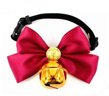 10 unids perros gatos moda bowknot collar de perrito lindo collares con bell accesorios productos para mascotas perro gato cachorro mascotas corbata