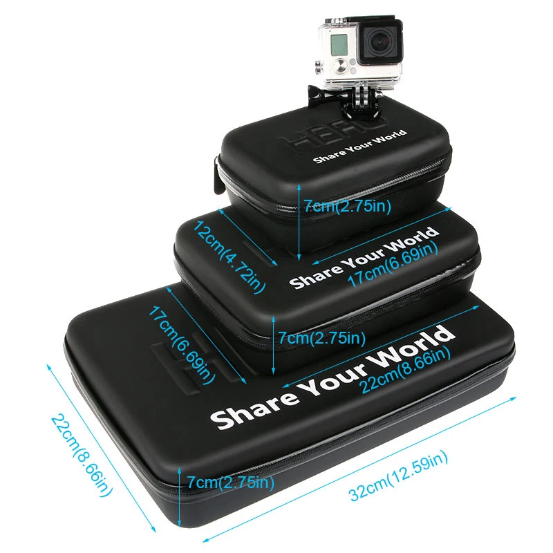 Портативный водонепроницаемый чехол для хранения GoPro Hero 7 6 5 4 3 Xiaomi Yi 4K Sjam Sj4000 Go pro