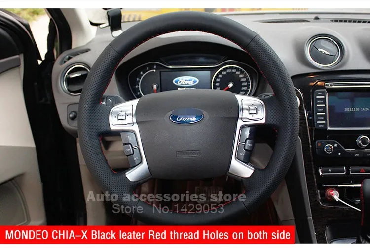 Руль охватывает Чехол для Ford S-MAX MONDEO CHIA-X стайлинга Автомобилей DIY Натуральная кожа противоскользящие дышащий крышками