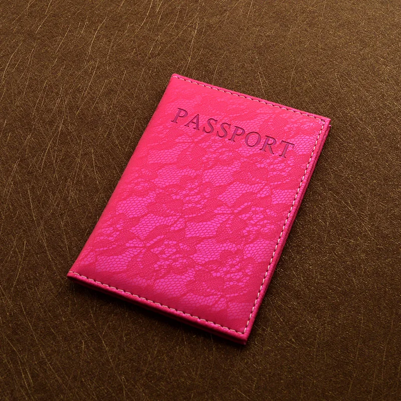 New TwelveNYC Metallic Dark Rose Pink Travel Tag And Passport Holder Set 