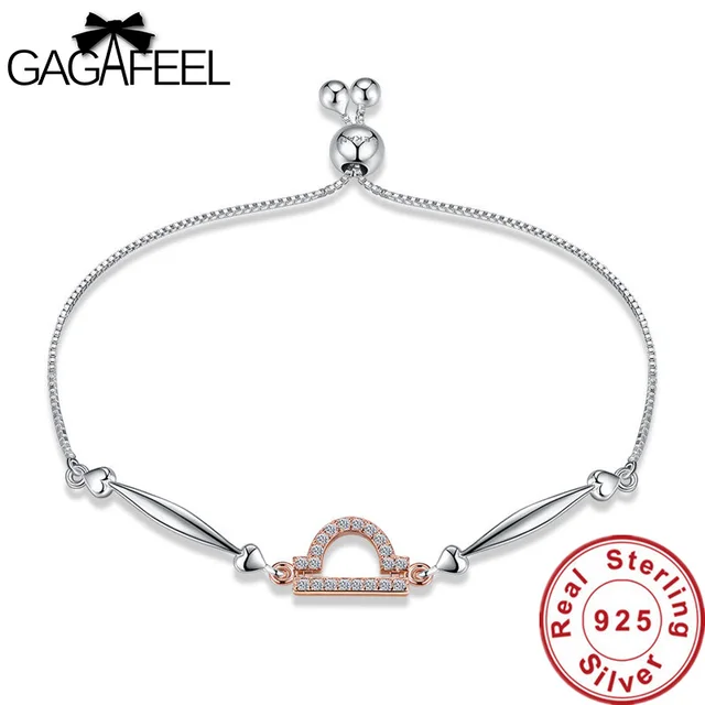 Aliexpress Gagafeel Authentic 100 925 Sterling Silver Gagafeel Authentic 100 925 Sterling Silver Women Bracelets Trendy 12 Zodiac Constellations Libra Jewelry S