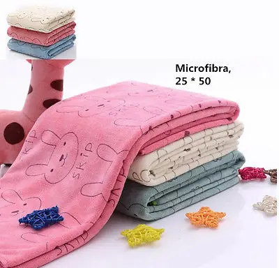 

Rabbit Microfiber Baby Kids Beach Bath Towel For Bathing Swimming Absorbent Drying