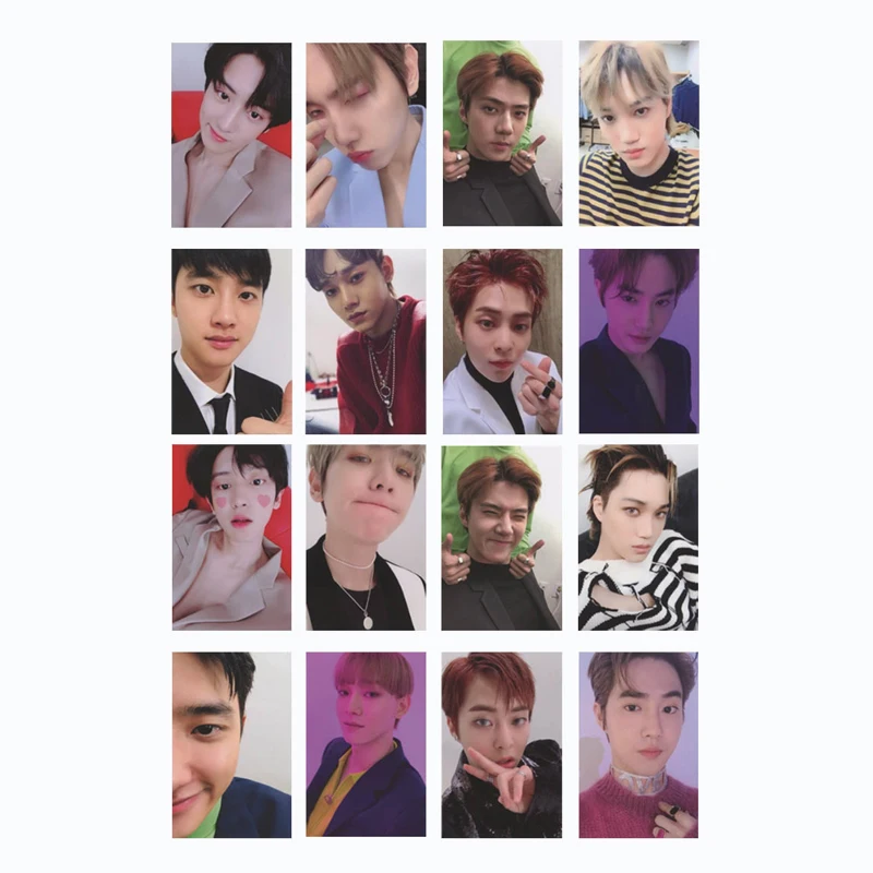 

Youpop KPOP EXO DON'T MESS UP MY TEMPO LOVE SHOT Album Photo Card Hip Hop Self Made Paper Cards Autograph Photocard XK607