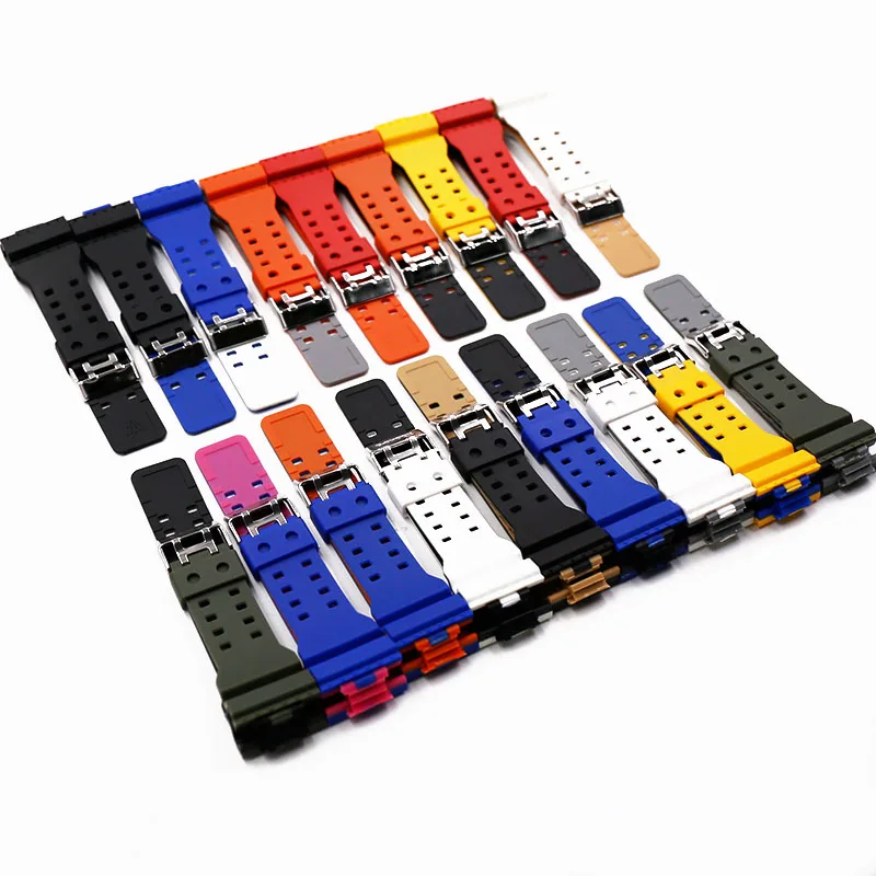 Resin strap men's pin buckle watch accessories for Casio GSHOCK GA100 GA110 GA120 GD100 GLS strap case waterproof strap band