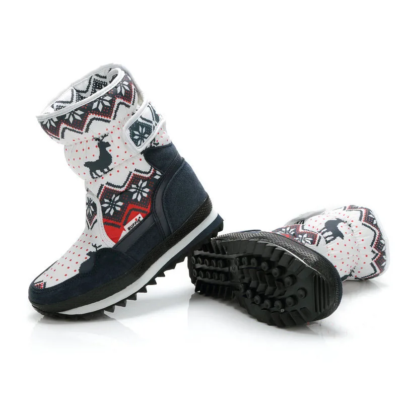 

Suitable for cold parent-child snow boots colorful printing suitable for tourist skiing foot protection cold children boots shoe