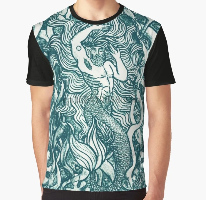 

All Over Print 3D Women T Shirt Men Funny tshirt The Merman Graphic T-Shirt