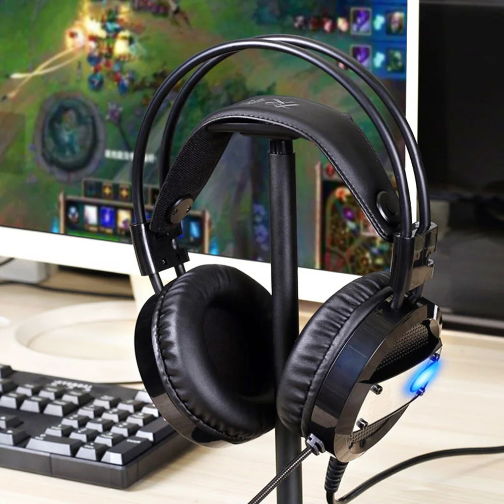Hot Gaming Headphone Headsets For PC with Microphone Gamer Earphone Interface LED Volume Control Over ear Glowing Headphones
