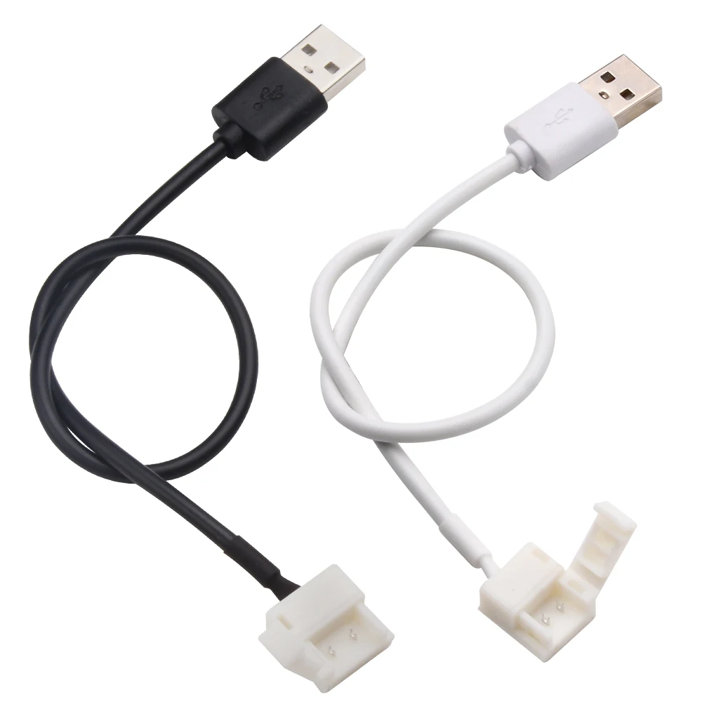 USB разъем для светодиодной ленты 2 контакта 8 мм 10 5 В 5050 3528 2835 IP65 IP20|led strip connector 2pin|led