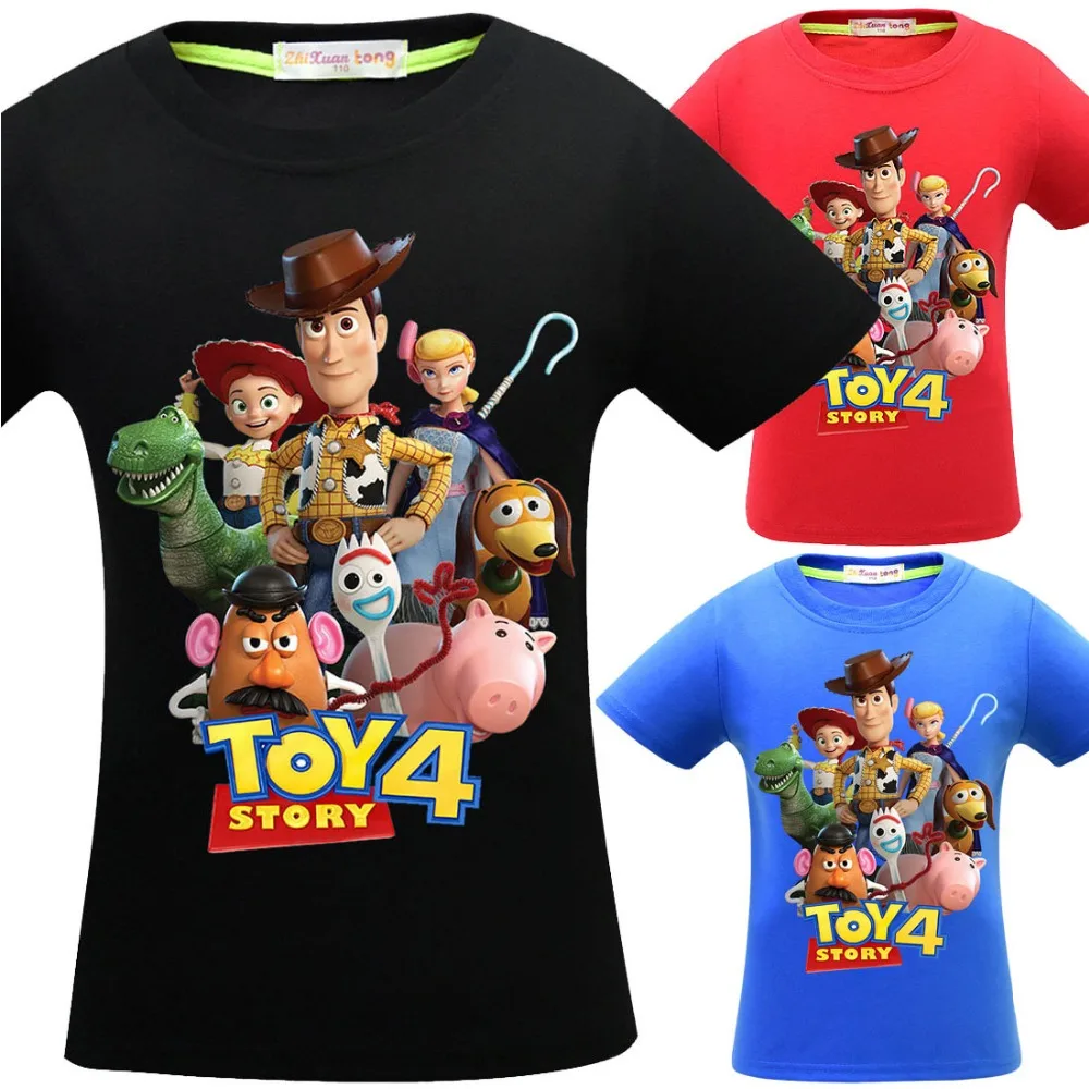 Toy Story/хлопковая Футболка для маленьких мальчиков футболка г. Летние милые Мультяшные игрушки, футболки, одежда футболка для девочек красивая футболка
