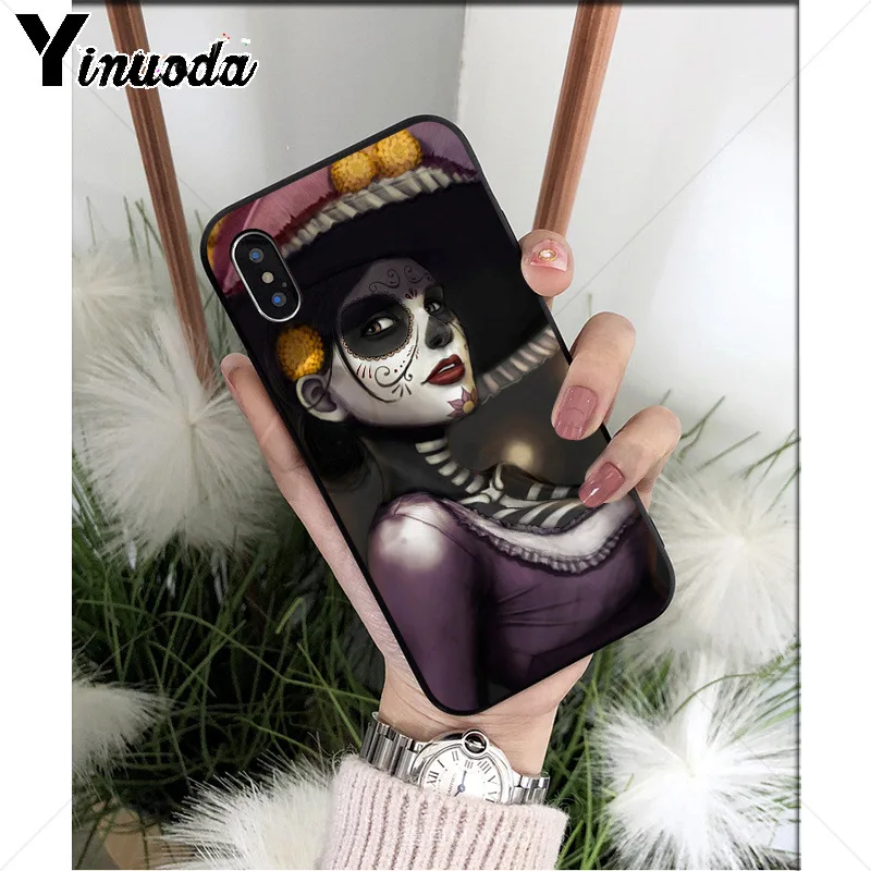 Catrina beautiful rose girl Skull Art