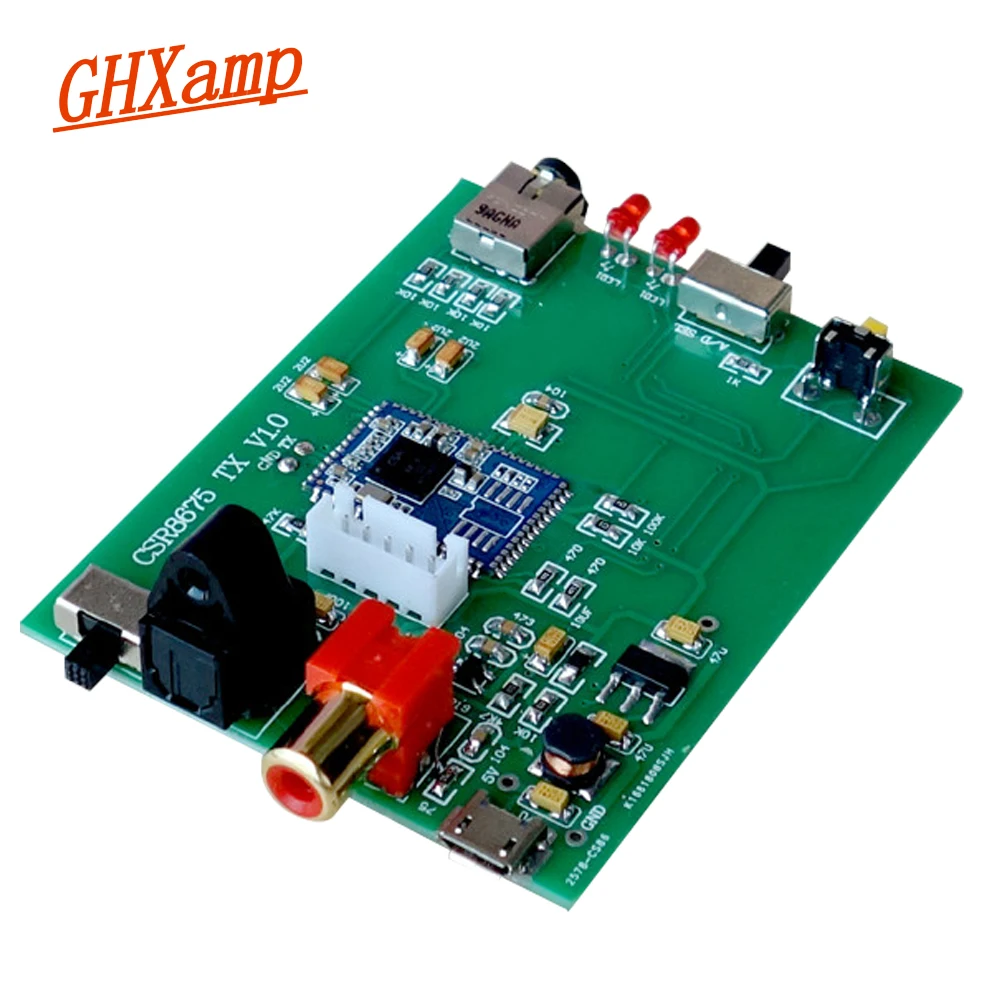 

Ghxamp Bluetooth 5.0 CSR8675 Transmitter Launcher Supports Aptx HD Support Coaxial Fiber Optic Analog Input