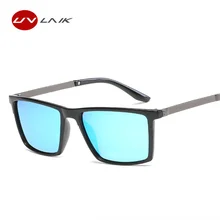 UVLAIK Polarized Sunglasses Men Vintage Square Sun glasses Male Driving Safety Protect Eyeglasses HD Goggles