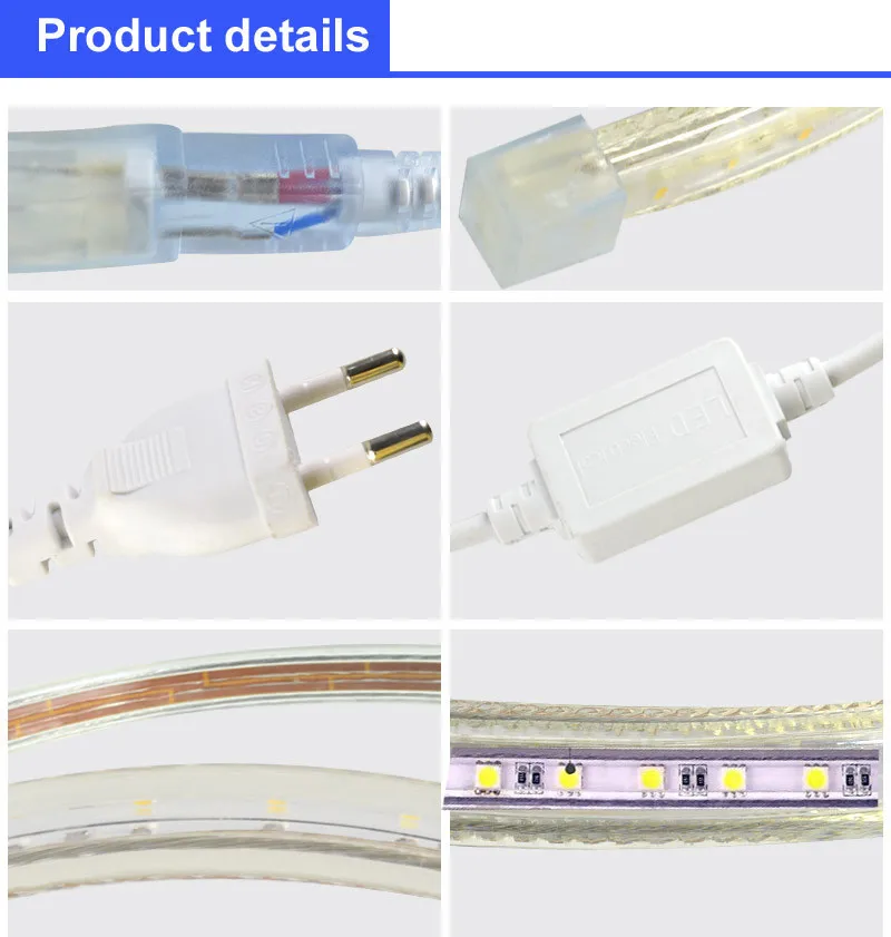 Светодиодная лента 220 В 110 5050 50 м 100 IP67 водонепроницаемая RGB RGBW двухцветная веревка