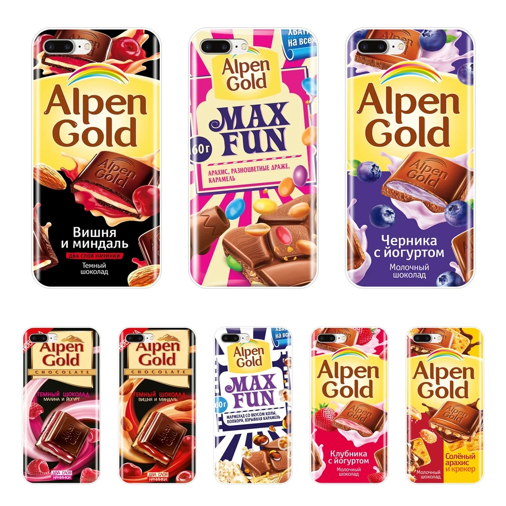 For iPhone 6 S 6S 7 8 X XR XS Max Case Silicone Funny Chocolate Russian Soft Cover For Apple iPhone 8 7 6S 6 S Plus Phone Case