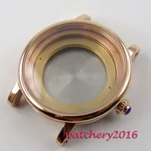 43 мм Парнис розовый Золотой корпус для часов с автоматическим подзаводом Калибр ETA 8205 2836 Движение