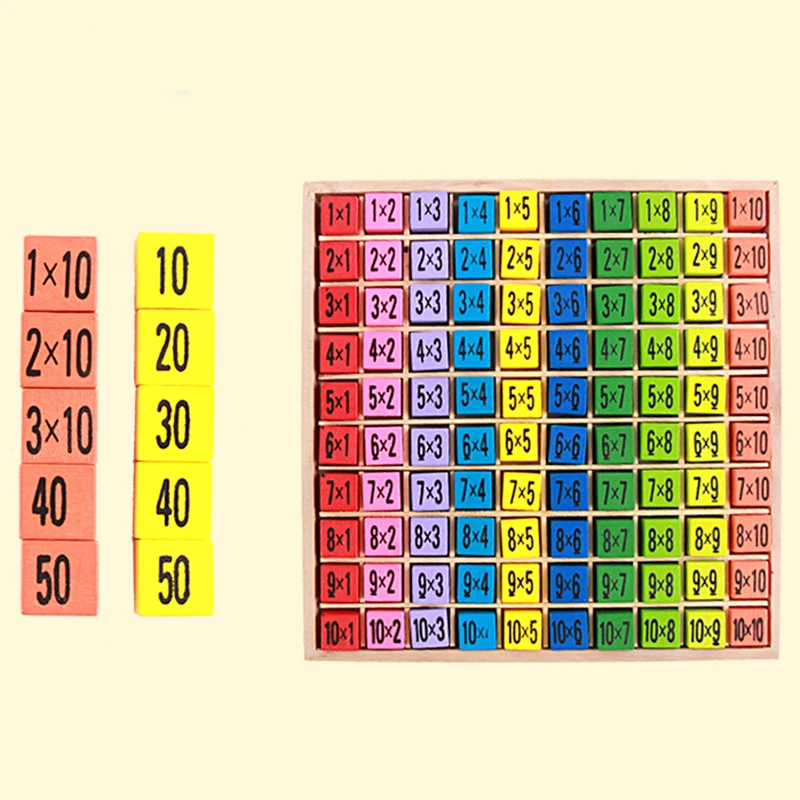 Деревянный 99 Таблица размножения Математика арифметические учебные материалы дети монтесори образование обучающие игрушки для детей детский сад