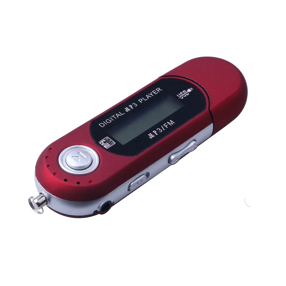 Красный USB MP3 музыкальный плеер цифровой ЖК-экран Поддержка 32 Гб TF карта и fm-радио с микрофоном черный синий mp3-плеер - Цвет: Красный