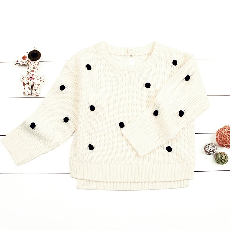 CieiK Baby Girl Knitted Sweaters For Kids Black Dot 2018 Spring Newborn Cute Cardigan Winter Children Clothing Infant Pullover (13)